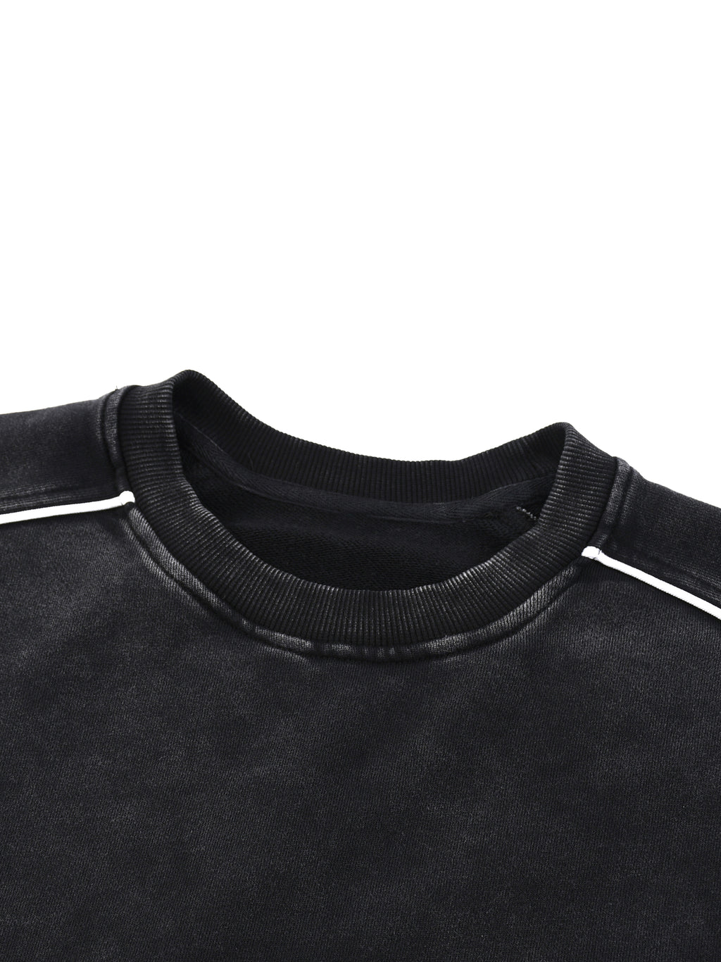 BB Unisex Mineral Wash Piping Raw Hem Sweatshirt