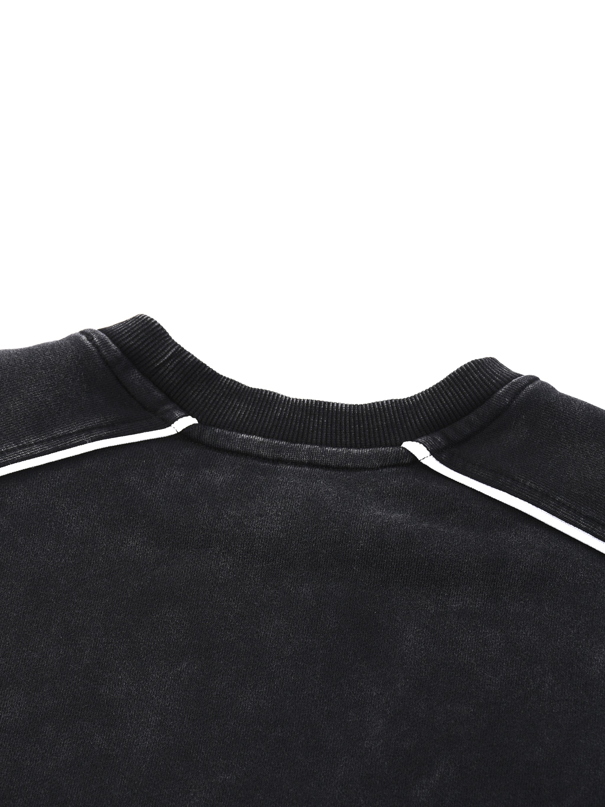 BB Unisex Mineral Wash Piping Raw Hem Sweatshirt